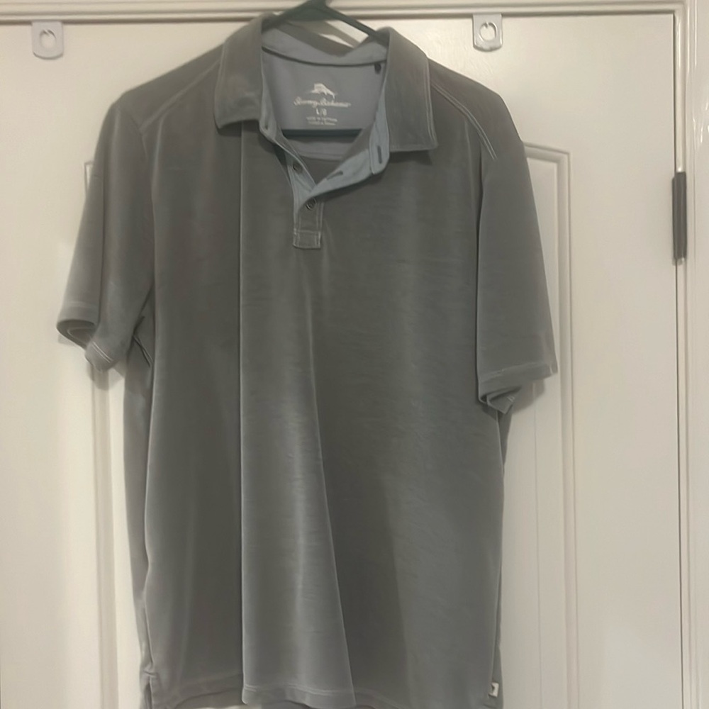 Gray Tommy Bahama polo. Size L